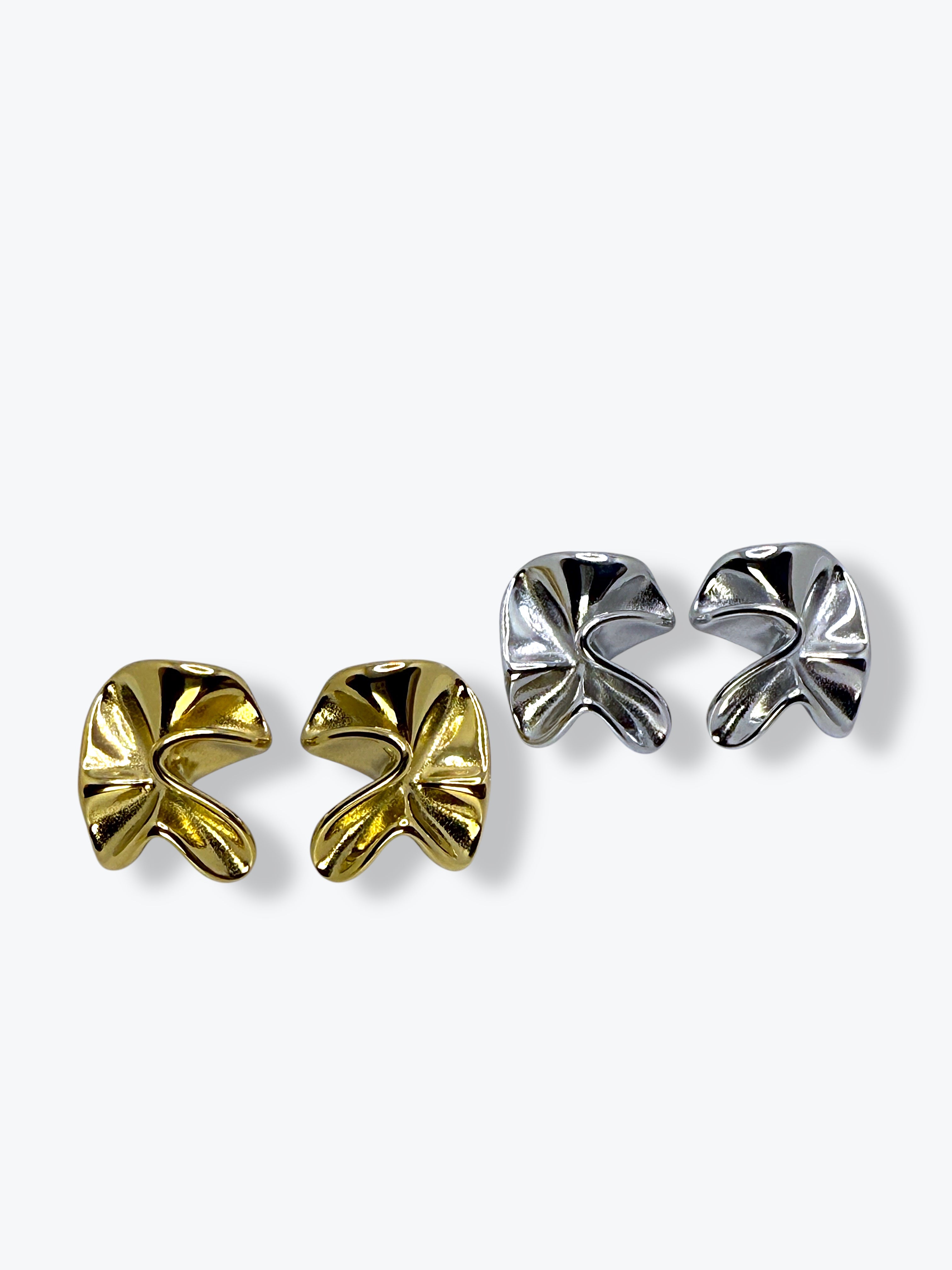 ORECCHINI BOTTONE STROPICCIATO