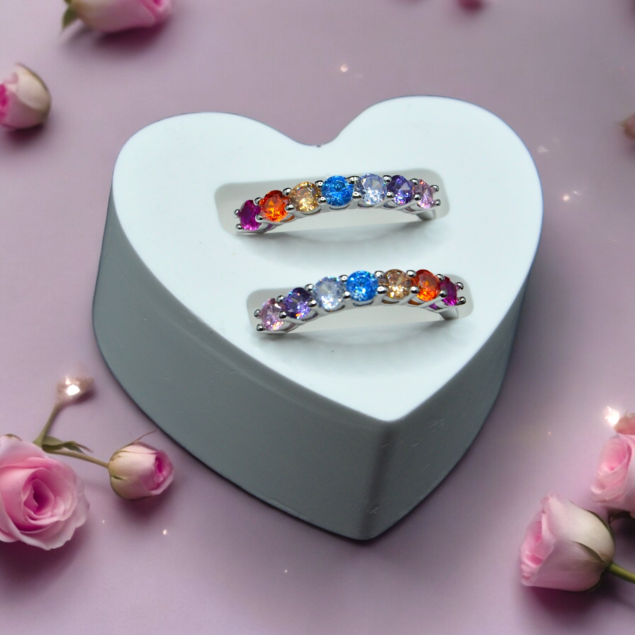 ANELLO SEMIVERETTA RAINBOW